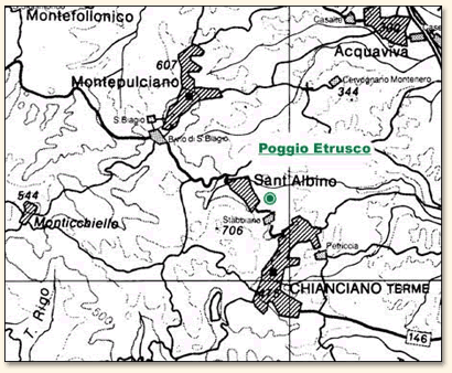 Map of Poggio Etrusco region